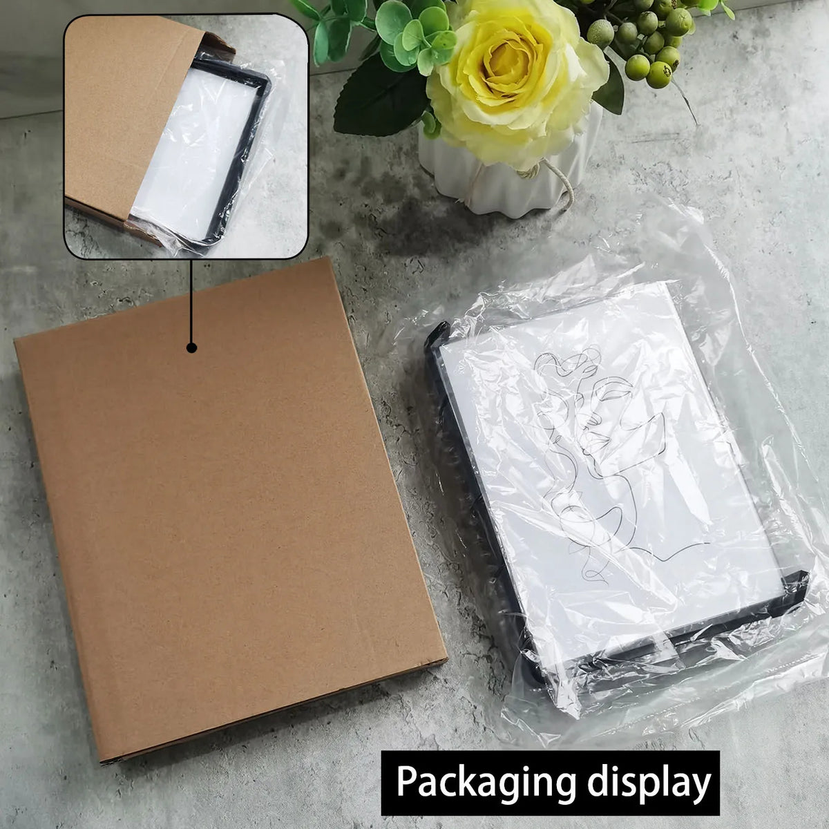 cadre photo moderne double face transparent noir blanc 10x15cm clips