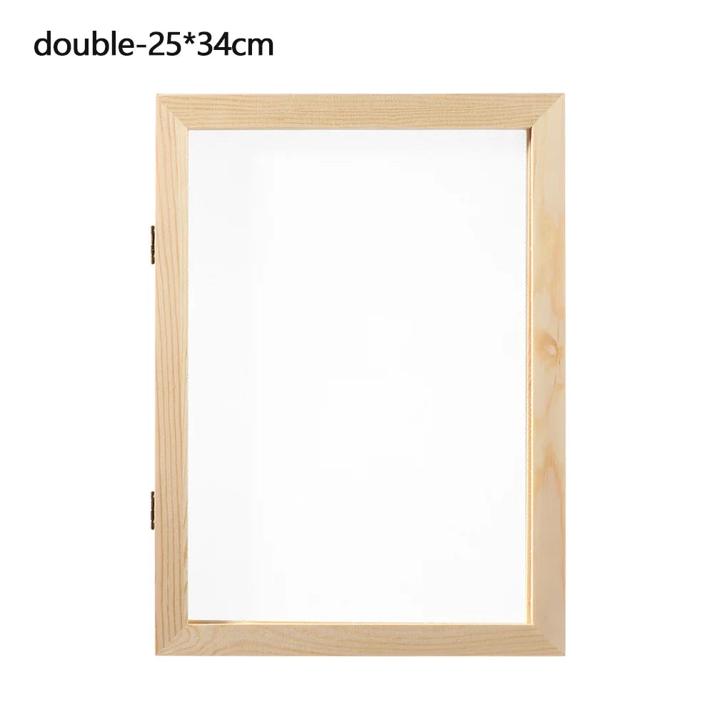 cadre bois texture naturelle feuilles séchées papier modeler coupelle plastique cuillère bois diy artisanat