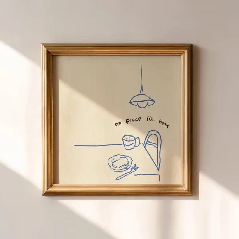 impression encadrée minimaliste cuisine poster mural décoration salon chambre enfant