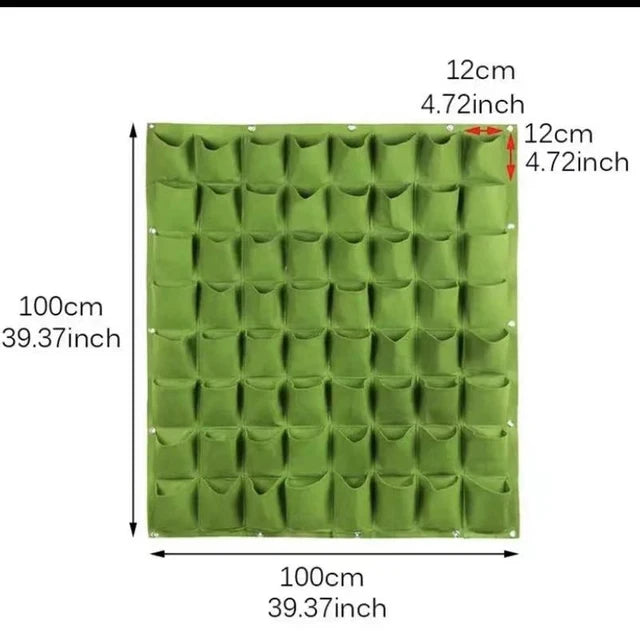 sac plantes muraux 18 poches feutre non tissé vert pratique moderne anneaux métalliquesextérieur