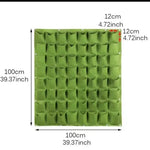 sac plantes muraux 18 poches feutre non tissé vert pratique moderne anneaux métalliquesextérieur