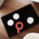 tapis moderne rectangle couleurs vives cercles cerises texte living room bedroom
