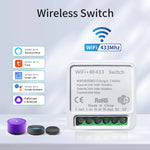 interrupteur mural sans fil blanc smart wifi rf 433mhz moderne minimaliste