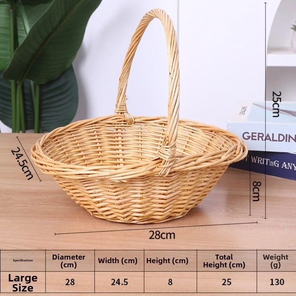 panier tressé osier naturel traditionnel rangement fruits légumes intérieur extérieur durable artisanal