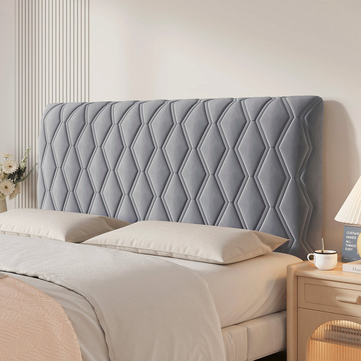 Détail texture velours housse de tête de lit Ombre Interieur