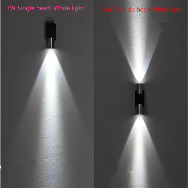 Applique murale LED vert violette jaune moderne 3W 6W diffuse conique aluminium