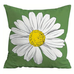 housse coussin polyester motif fleur blanche moderne 40x40cm 45x45cm 50x50cm 60x60cm