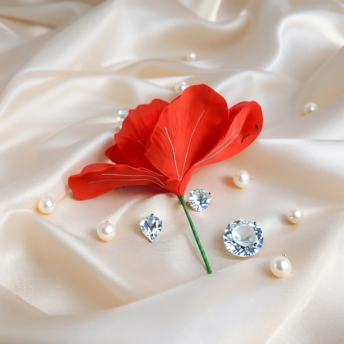 Tête de fleur pivoine en mousse PE vue de dessus