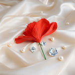 Tête de fleur pivoine en mousse PE vue de dessus