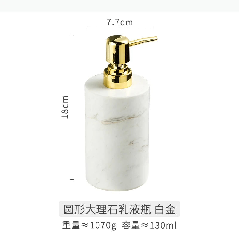 distributeur savon liquide marbre moderne noir blanc gris élégant salle bain