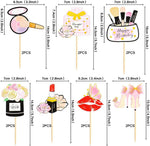 accessoires gâteau glitter strass parfum maquillage cils brosse cartes happy birthday miss beauty festive