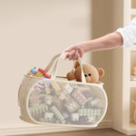 sac rangement bébé jouets boîte aérée crème moderne grande capacité