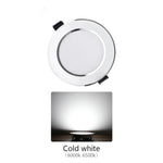 Spot LED moderne 9W 12W 15W blanc clips fixation autoinstallé ABSCOEF