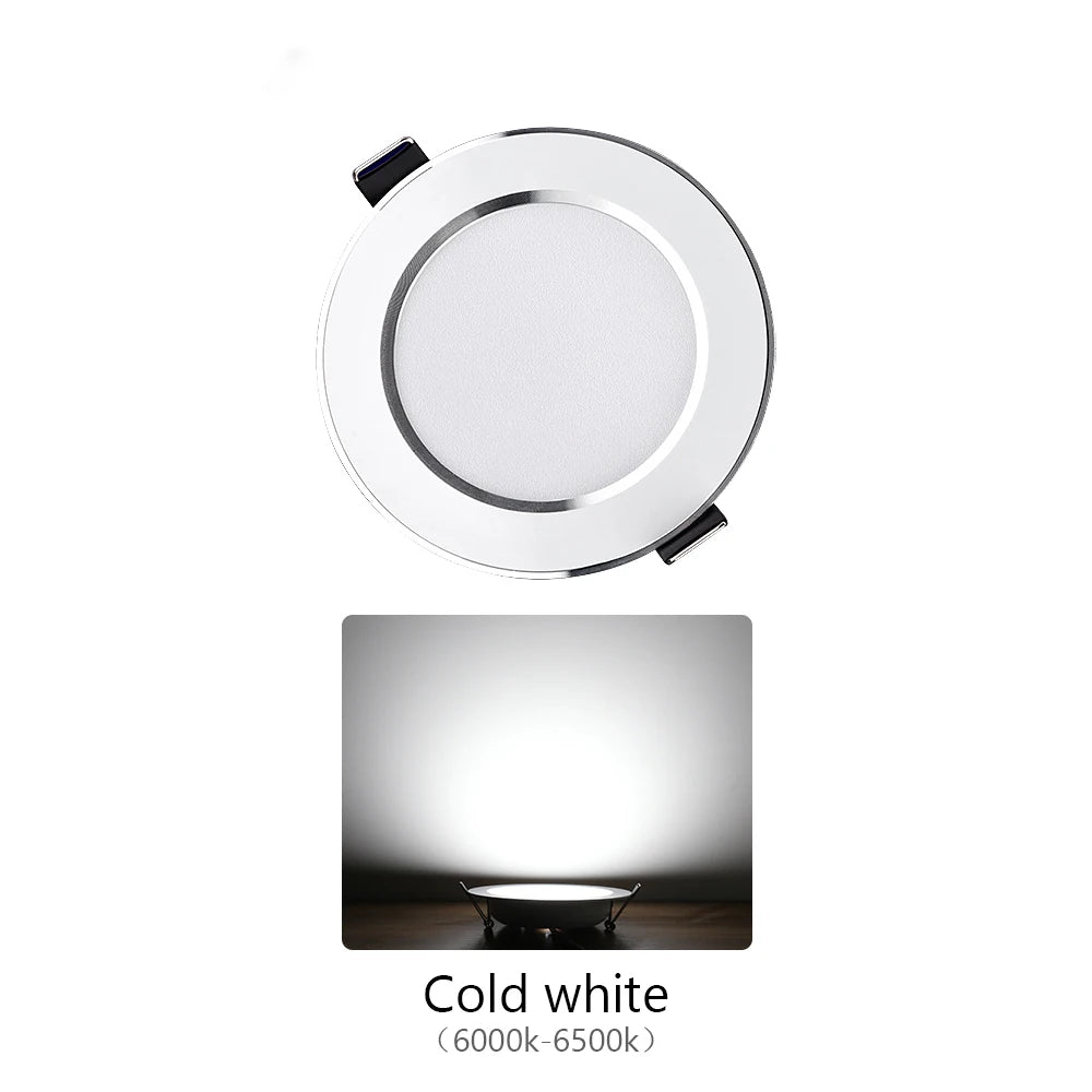 Spot LED moderne 9W 12W 15W blanc clips fixation autoinstallé ABSCOEF