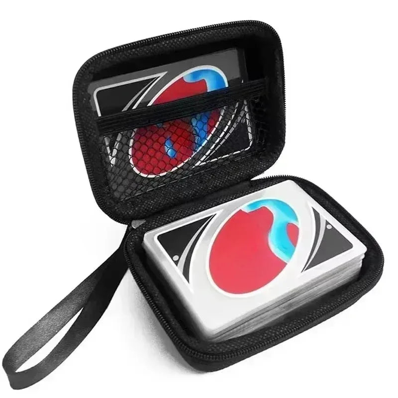 étui carte jeu société noir bleu rouge violet orange moderne réutilisable fermeture glissière pochette