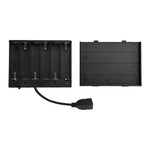 support batterie usb noir moderne batteries aa aaa compartiments mat