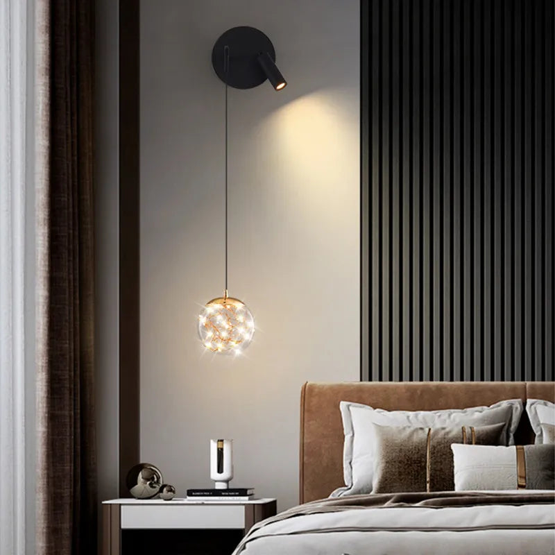 Lampe de chevet LED design nordique moderne dans une chambre
