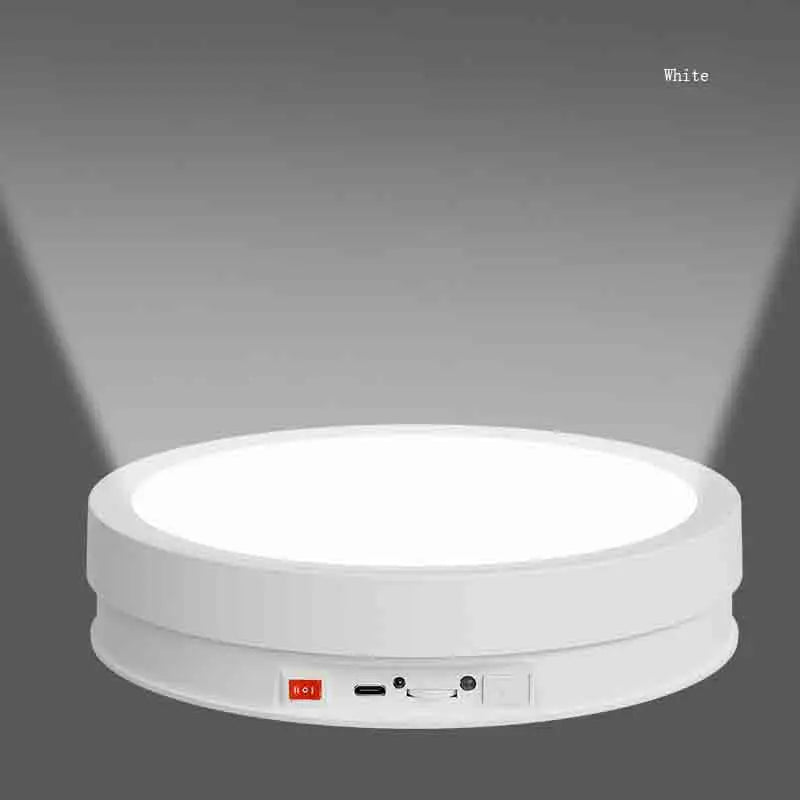 lampe table moderne rechargeable blanc noir diamètre 22cm hauteur 5cm port usb led réglable