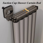 rideau douche pliable gris rayures vertical étanche antirouille moderne ventouse pliable sans adhésif