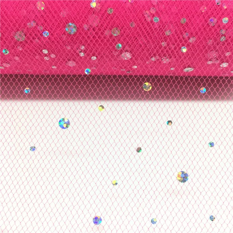 tulle paillettes bleu rose vert violet noir blanc 15cm 10yards polyester décoratif mariage anniversaire