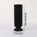vases noirs marron rayures modernes statuettes bois intérieur salon chambre minimalistes