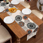 nappe florale moderne motifs abstraits textiles polyester maison restaurant decoration