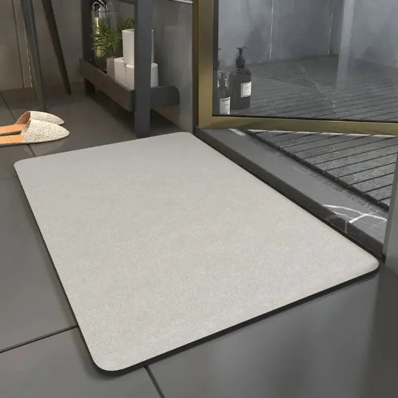 tapis bain moderne beige gris bleu antidérapant résistant décoloration 30x50cm 40x60cm 50x80cm
