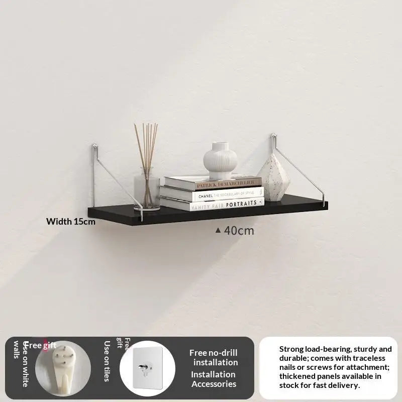 étagères murales noires modernes réutilisables chambre salon décoration intérieure minimalistes fixées