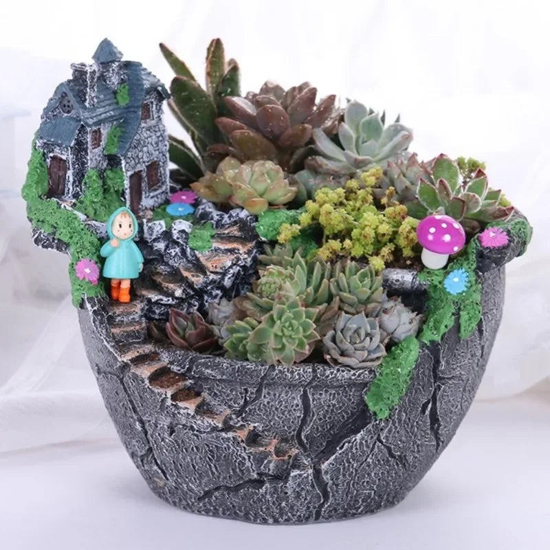 Vue de face du cache-pot Groot en résine