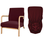 housse fauteuil élastique polyester vert motif géométrique moderne élastiques inclusion fermeture glissière