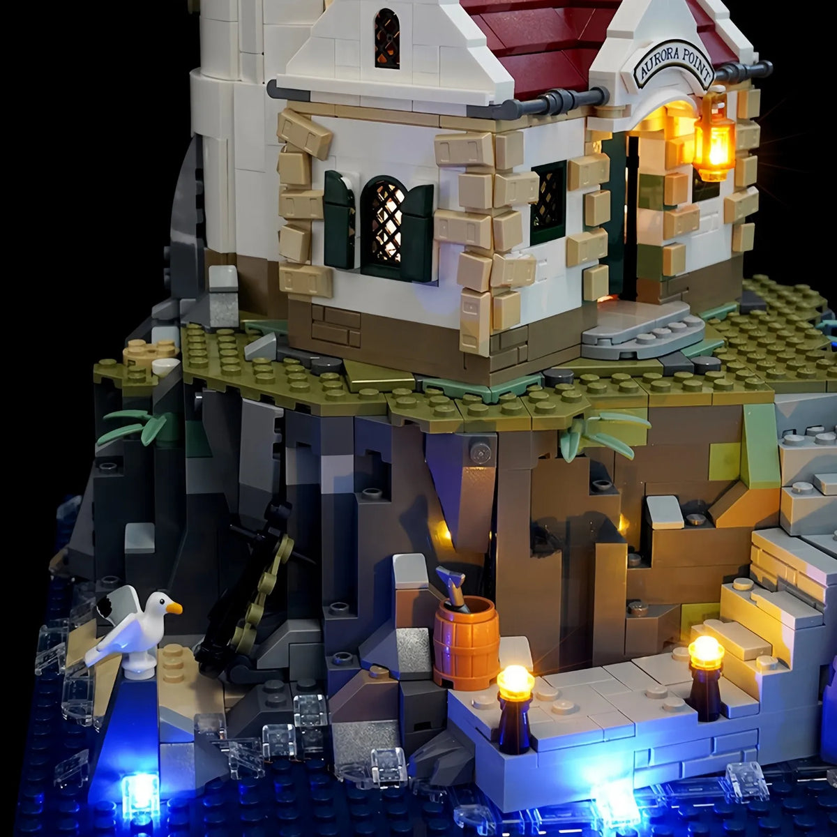 Lumière LED Phare Décoratif Montage LEGO Adulte Non Inclus Blocs Construction