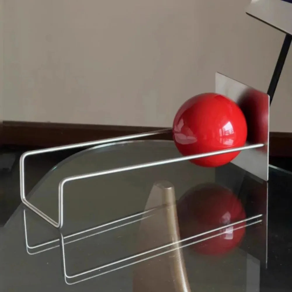 support livres moderne argenté rouge adhésif minimaliste bibliothèque décoration maison
