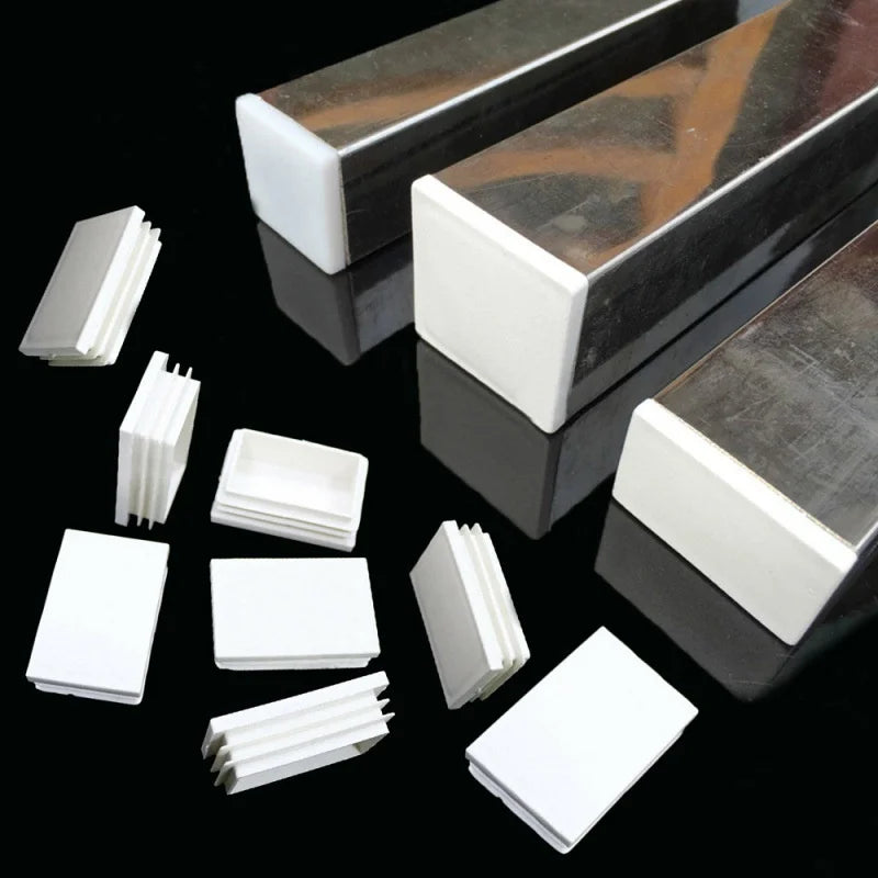 plaque finition profilés métalliques blanc moderne 25x25mm adhésif