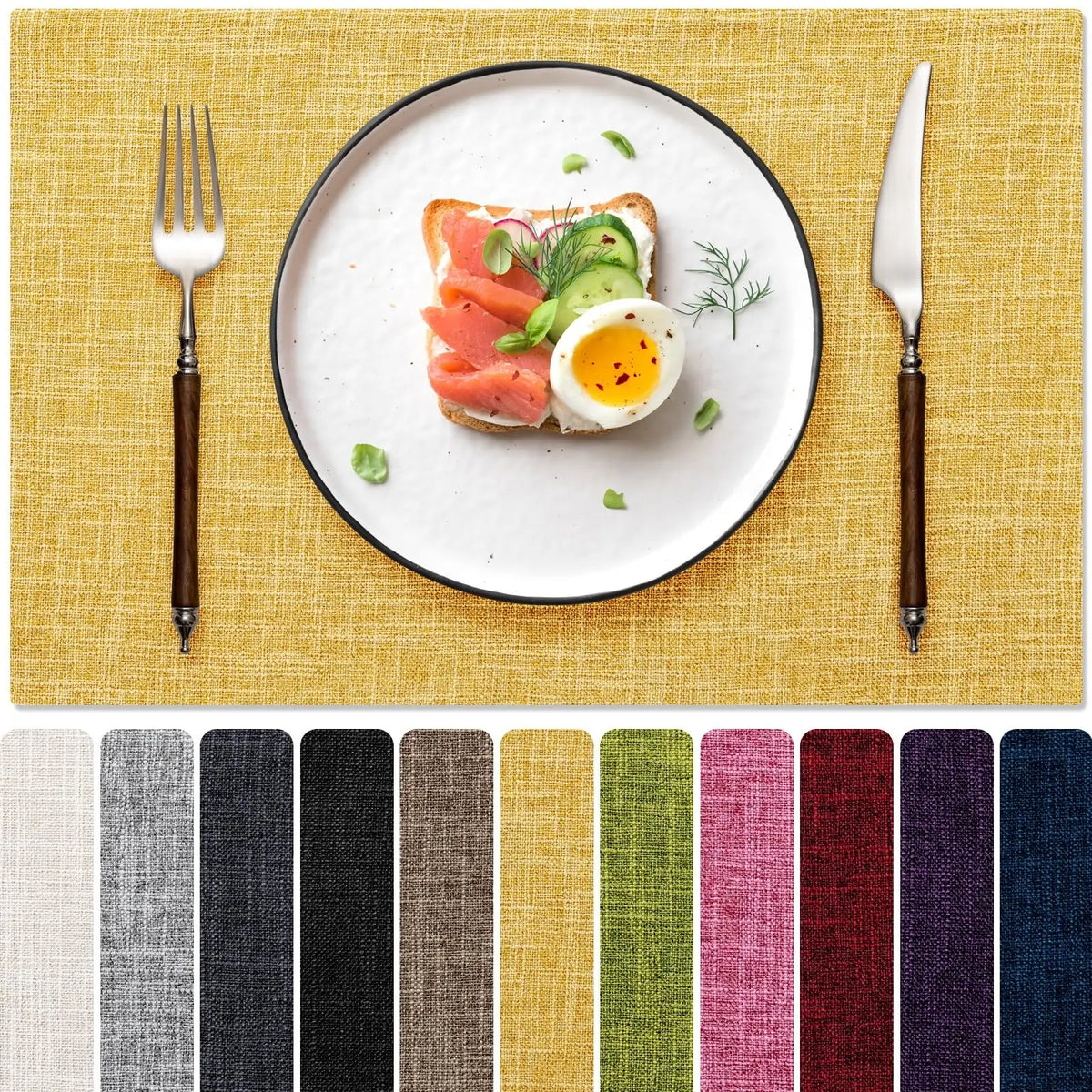serviettes table lin classiques opaques beige gris noir vert rose bleu respectueuses l'environnement