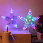 décoration multicolore étoiles lumineuses led transparentes moderne guirlande fête noël mariage