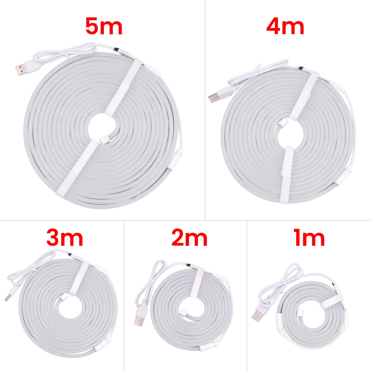 ruban led flexible multicolore moderne télécommande adhésif 1m 2m 3m 4m 5m