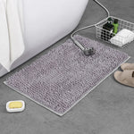 tapis bain polyester antidérapant gris vert bleu moderne bouclé 40x60cm cuisine salle bain prière
