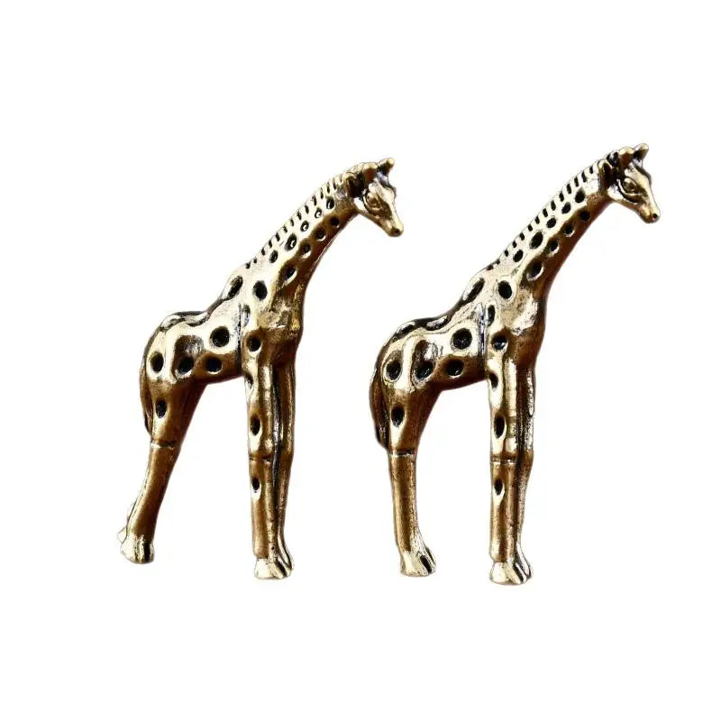 figurine girafe décorative dorée moderne ornement ajouré animalier collectionnée