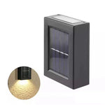 lampe murale solaire led noire moderne imperméable ip65 fenêtre transparente