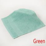 serviette face absorbante antibactérienne coton carrée solide rose clair marron vert gris bleu violet