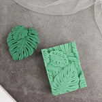 moule silicone feuille monstera savon bougie palmier tropical décoration bain artisanal botanique fini