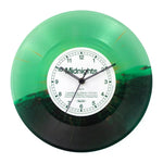 horloge murale moderne abstraite violet rose vert marbrée sans piles salon chambre coucher