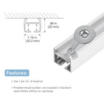 support rotatif rideau argenté moderne fixation mur compatible volet polonais