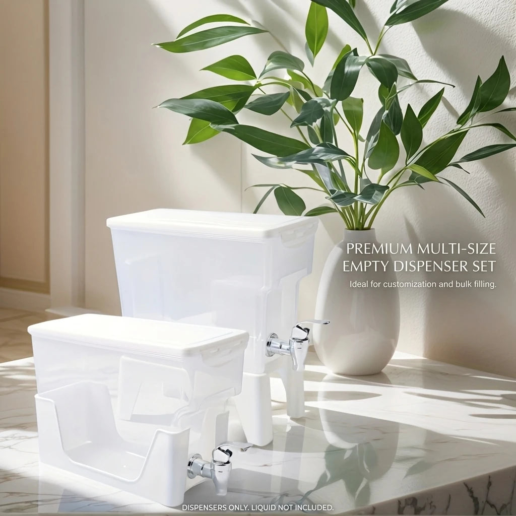 distributeur liquide moderne transparent blanc adoucissant lessive facile utiliser fixe buanderie accessoire élégant minimaliste