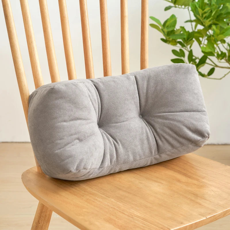 coussin lombaire anti décubitus polyester gris vert orange jaune tissu ergonomique fixations support