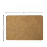 tapis table simili cuir noir marron gris moderne respectueux environnement essuyable lavable 45x30cm