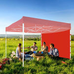 tente pliable bleue rouge blanche ombre moderne fixations tissu imperméableextérieur jardindeck piscine