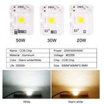 ampoule led chip cob 10w 20w 30w 50w blanc blanc chaud moderne facile poser