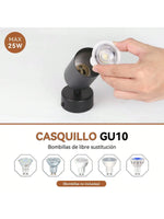 Spot lumineux noir moderne plaque montage câble led gu10 5w économeénergie chambre cuisine