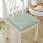 coussin chaise salle manger mousse mémoire forme motif feuilles vert gris